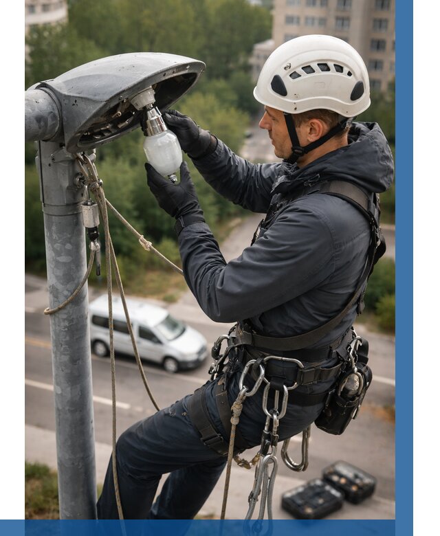 Замена ламп на высоте в Борисоглебске от 2601 р. | ВЫСОТНИК-Брс