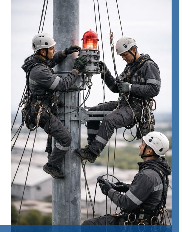 Монтаж заградительных огней в Борисоглебске от 8843 р. | ВЫСОТНИК-Брс