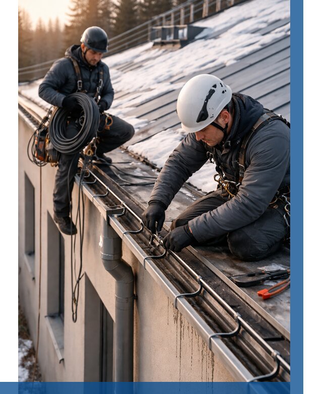 Монтаж греющего кабеля на кровле в Борисоглебске от 468 р. | ВЫСОТНИК-Брс