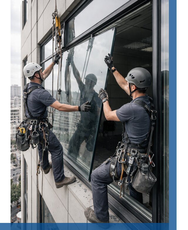 Замена стеклопакетов на высоте в Борисоглебске от 5722 р. | ВЫСОТНИК-Брс