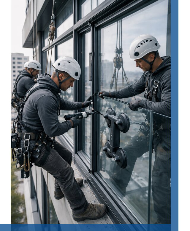 Витражное остекление зданий в Борисоглебске от 3641 р. | ВЫСОТНИК-Брс