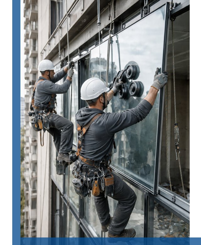 Витражное остекление фасадов и лоджий в Борисоглебске под ключ