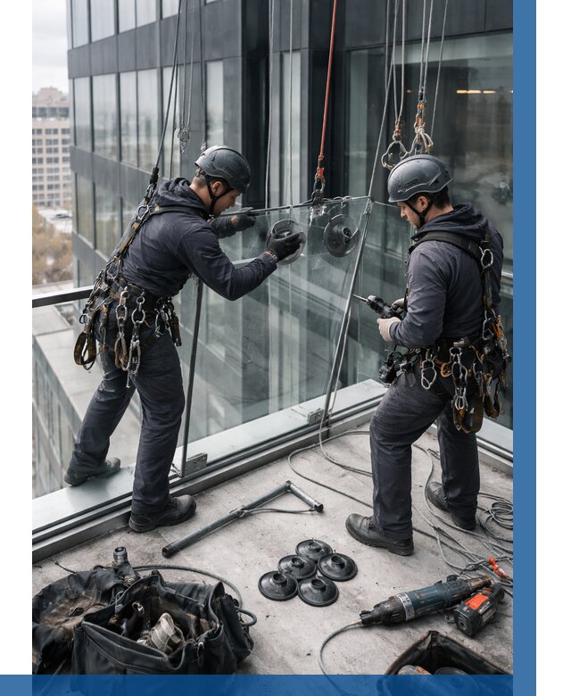 Монтаж стеклянных ограждений в Борисоглебске от 2601 р. | ВЫСОТНИК-Брс