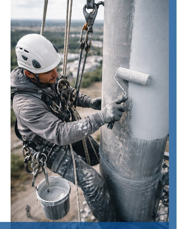 Покраска мачт связи под ключ в Борисоглебске от 884 р. | ВЫСОТНИК-Брс