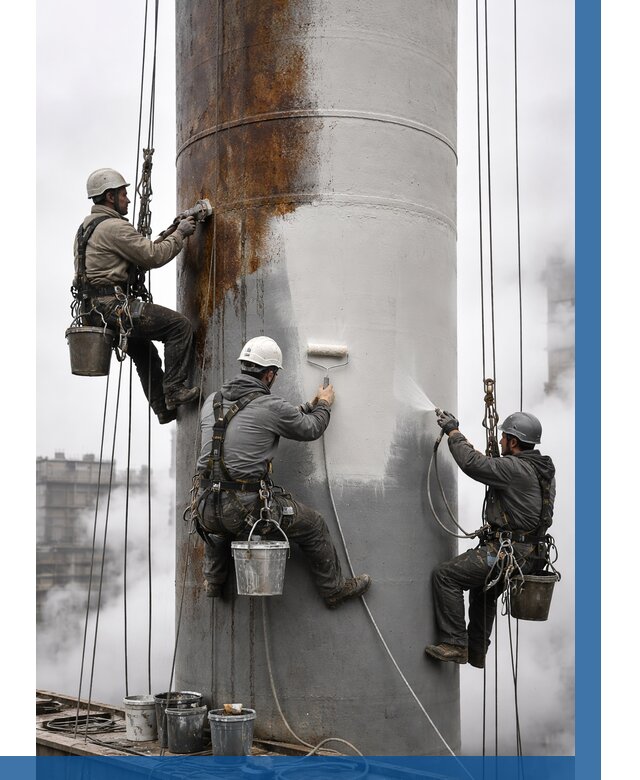 Покраска дымовых труб в Борисоглебске от 8843 р. | ВЫСОТНИК-Брс