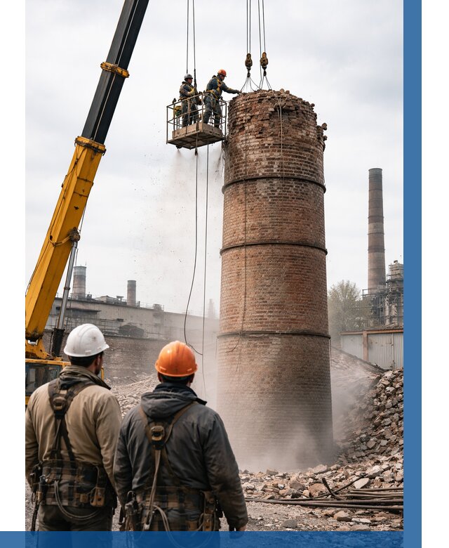 Демонтаж дымовой трубы в Борисоглебске от 93636 р. | ВЫСОТНИК-Брс, смета