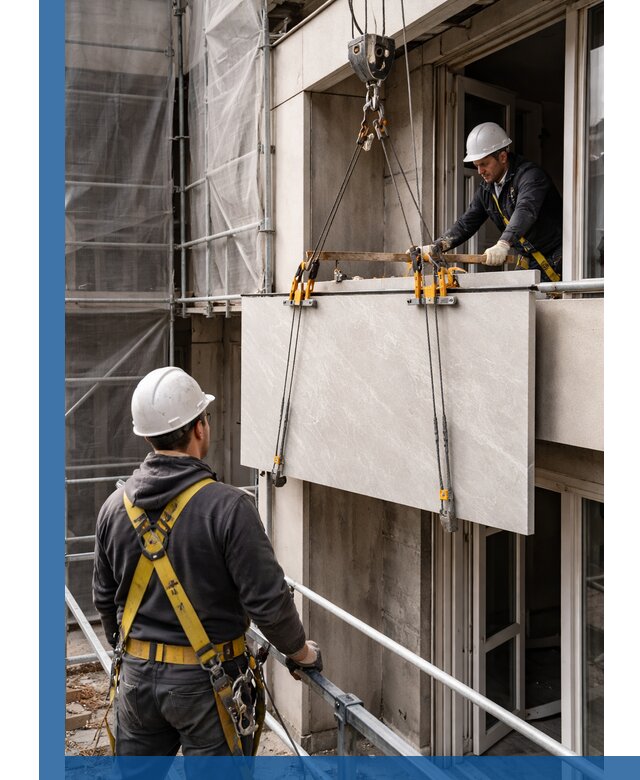 Подъем керамогранита на этаж в Борисоглебске грузчиками и техникой