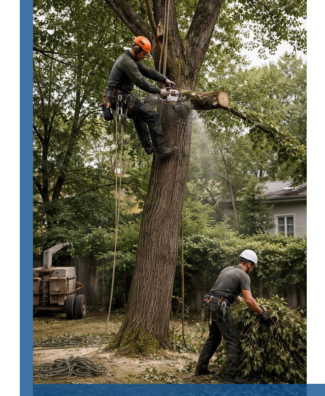 Кронирование деревьев в Борисоглебске, безопасная высотная обрезка