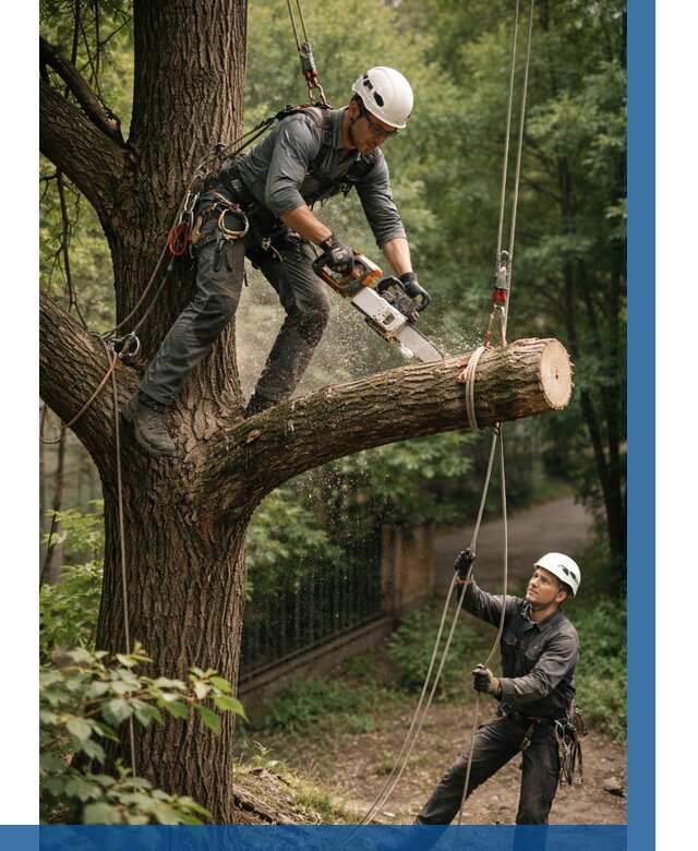Спил деревьев альпинистами в Борисоглебске от 8323 р. | ВЫСОТНИК-Брс