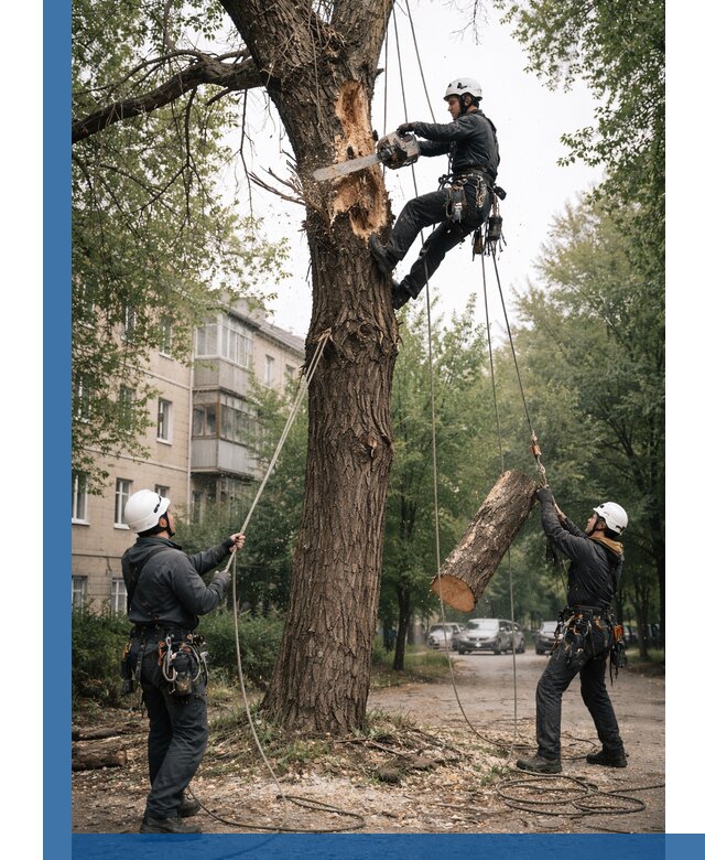 Срочное удаление аварийных деревьев в Борисоглебске с гарантией безопасности