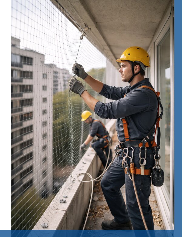 Монтаж сетки от птиц в Борисоглебске от 4682 р. | ВЫСОТНИК-Брс