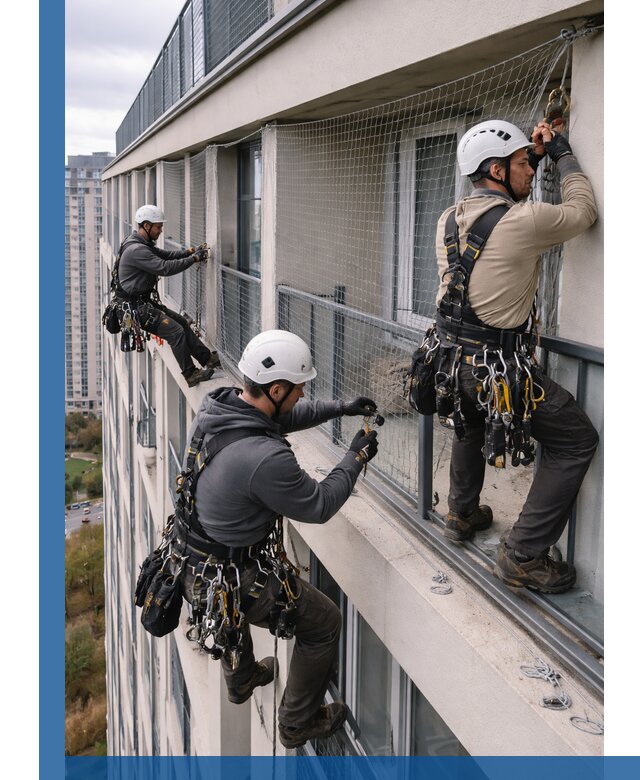 Профессиональный монтаж защитной сетки от птиц в Борисоглебске